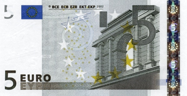 P 8N European Union 5 Euro (2002-Trichet)